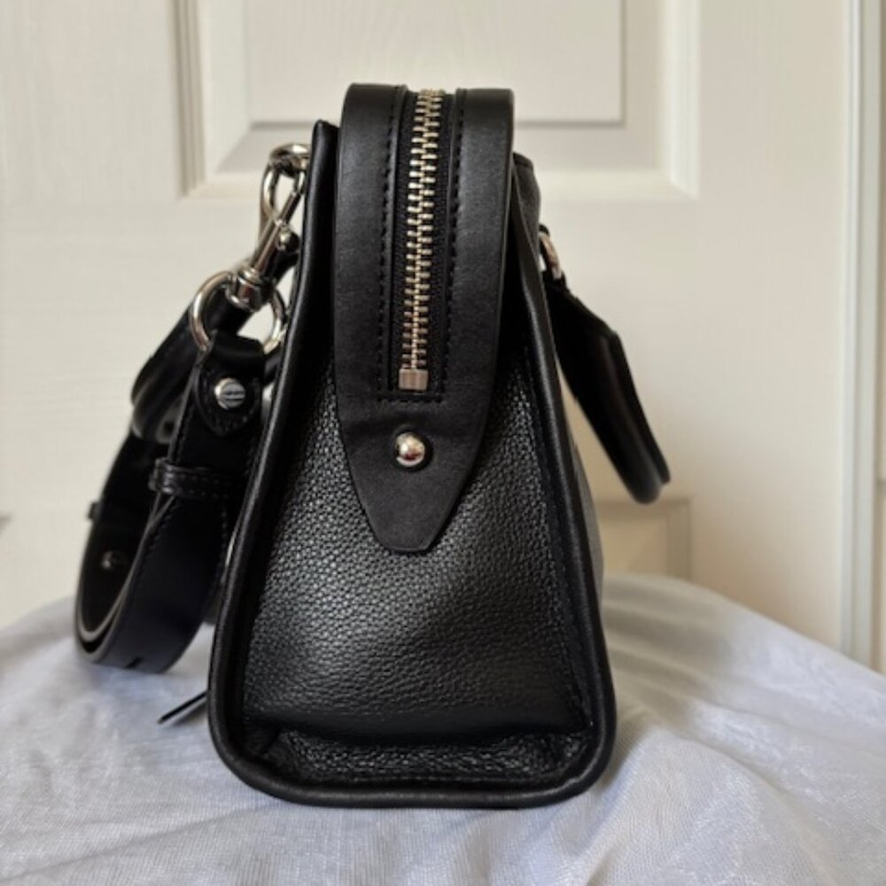 Rebecca Minkoff Micro Bedford Zip Satchel Black - Picture 4 of 16